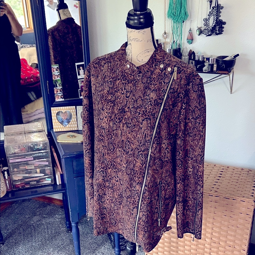 Chico's Brown Snakeskin Jacket
